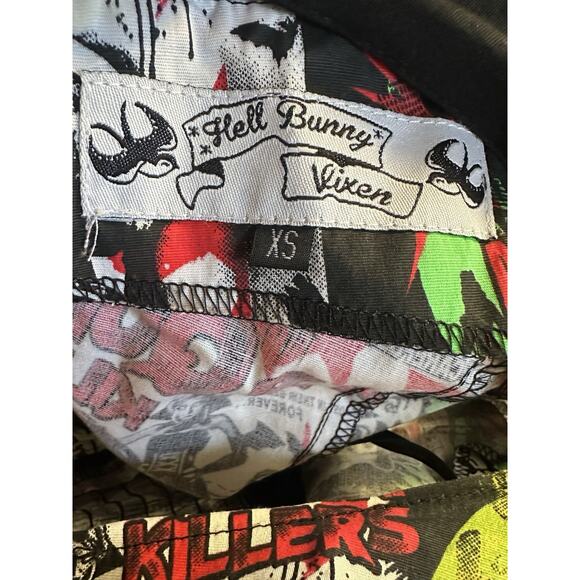 Hell Bunny Vixen Rockabilly B Movie Horror 50's Dress Monster Halloween Party XS - Picture 14 of 16